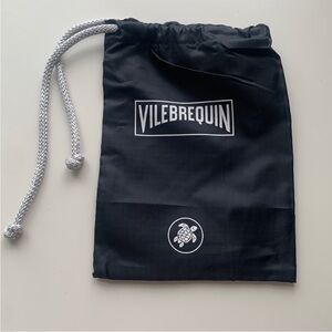 Vilebrequin Black Nylon Drawstring Swimsuit Travel Pouch Dust Bag